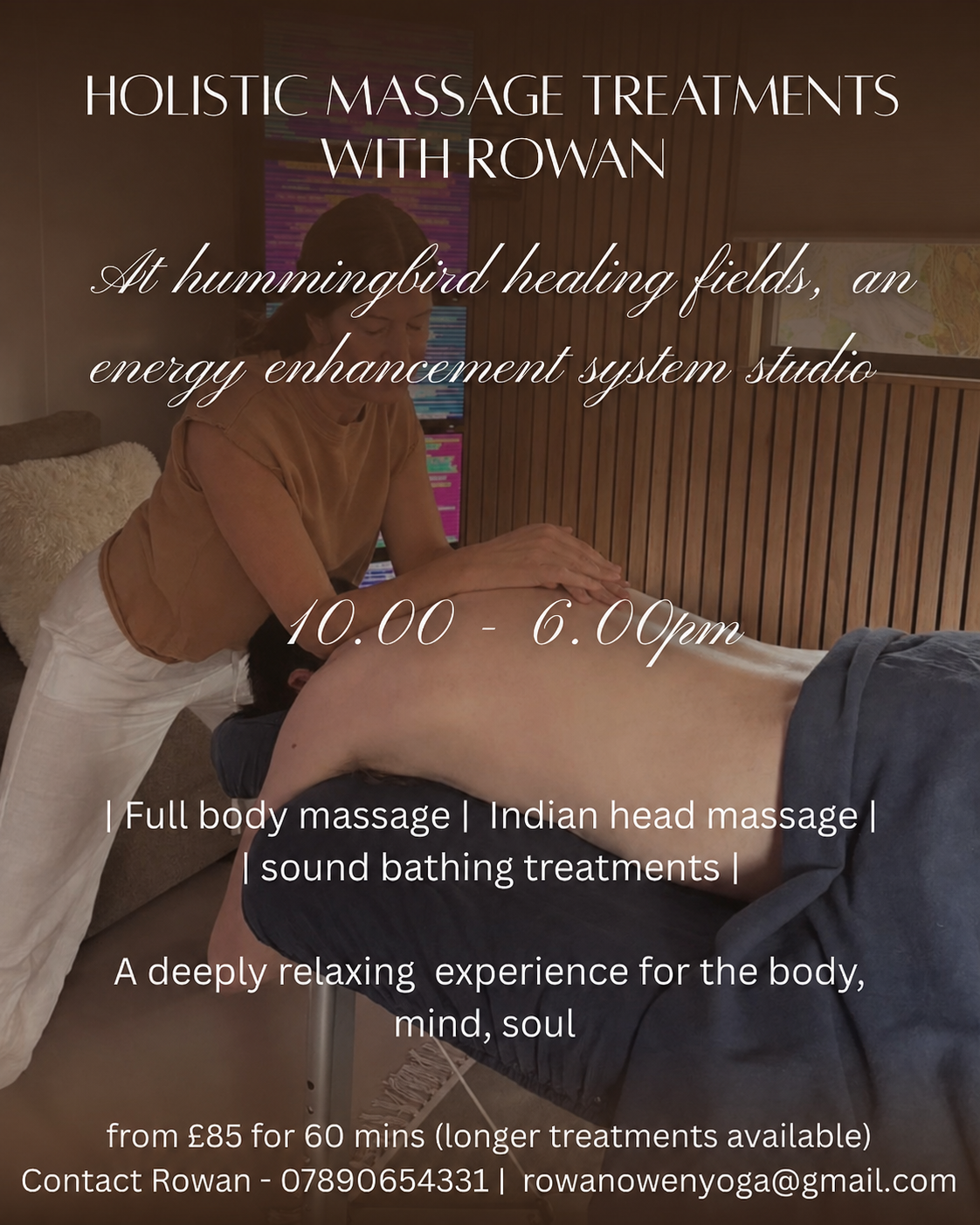 Holistic Massage Treatments with Rowan